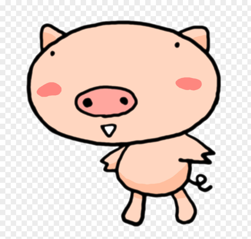 Domestic Pig Character PNG