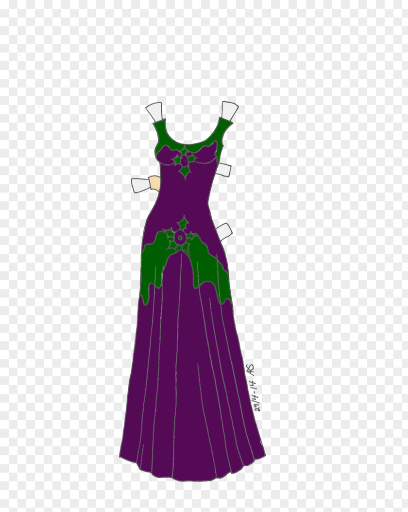 Paper Doll Clothes Shoulder Dress Gown Green Outerwear PNG
