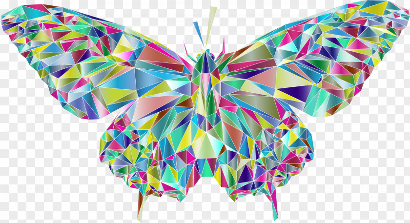 Polygon Butterfly Insect Low Poly Clip Art PNG