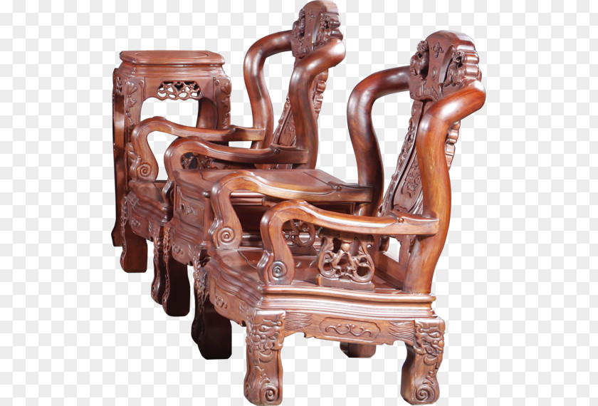 Wooden Chairs Chair Antique Carving Furniture Achiote PNG
