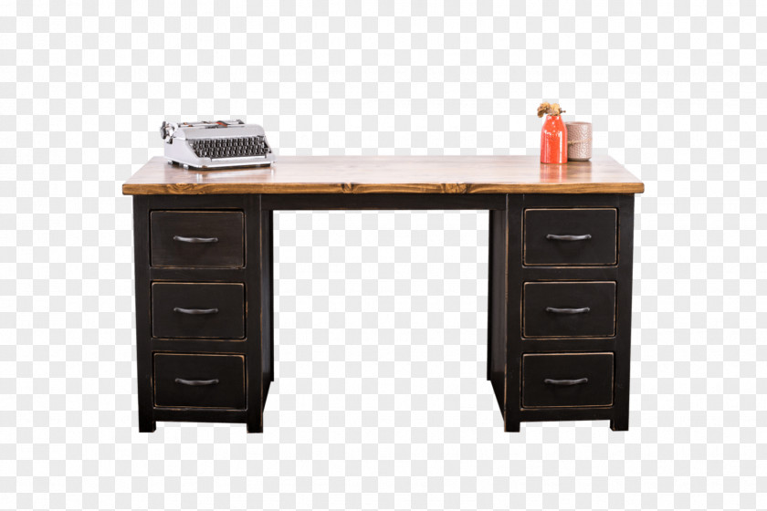 Desk Table Furniture Drawer Chair PNG
