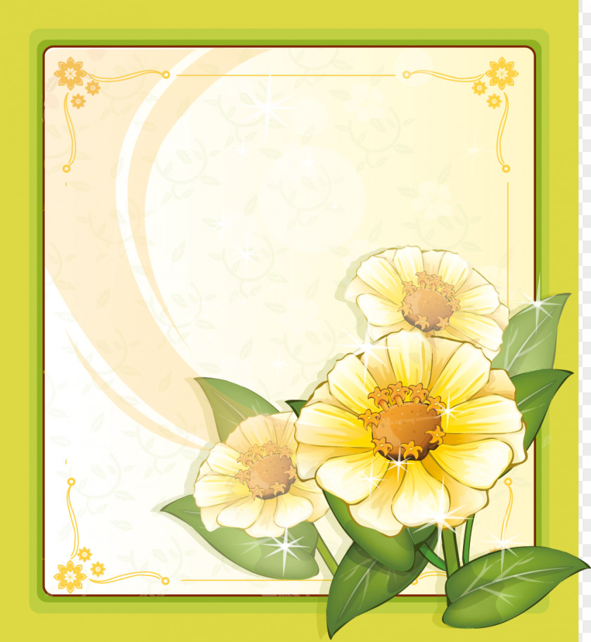 Flower Rectangle Frame Floral PNG