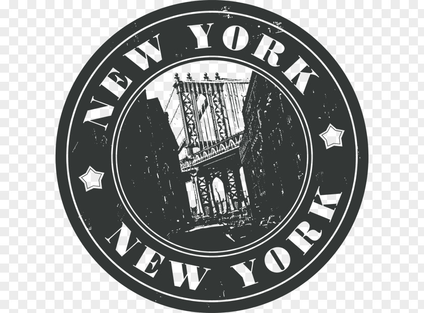 New York City Sticker Postage Stamps Label PNG