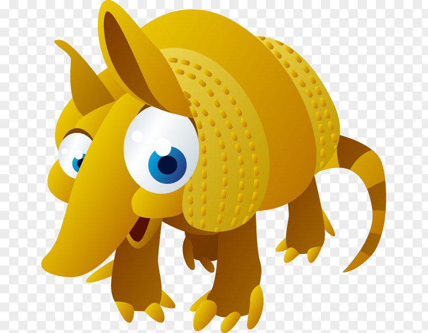 Cartoon Big Eyes Yellow Animal Vowel Flashcard Letter Alphabet Education PNG