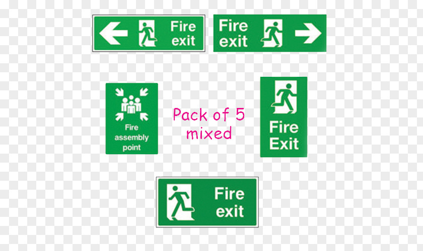 Fire Safety Emergency Exit Sign Meeting Point Escape PNG