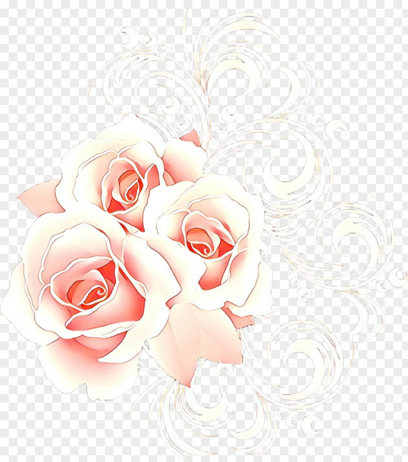 Floristry Beige Pink Flowers Background PNG
