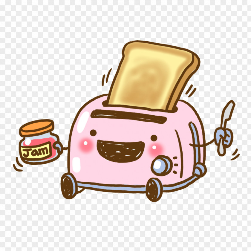 Hand-drawn Graphics Toast Toaster Bread Machine PNG