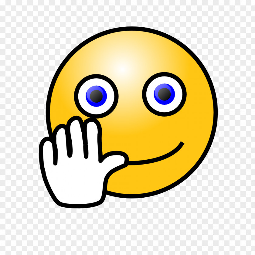 Waving Goodbye Smiley Free Content Clip Art PNG