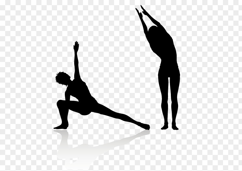 Dancing Silhouette Yoga As Exercise Asana Physical PNG