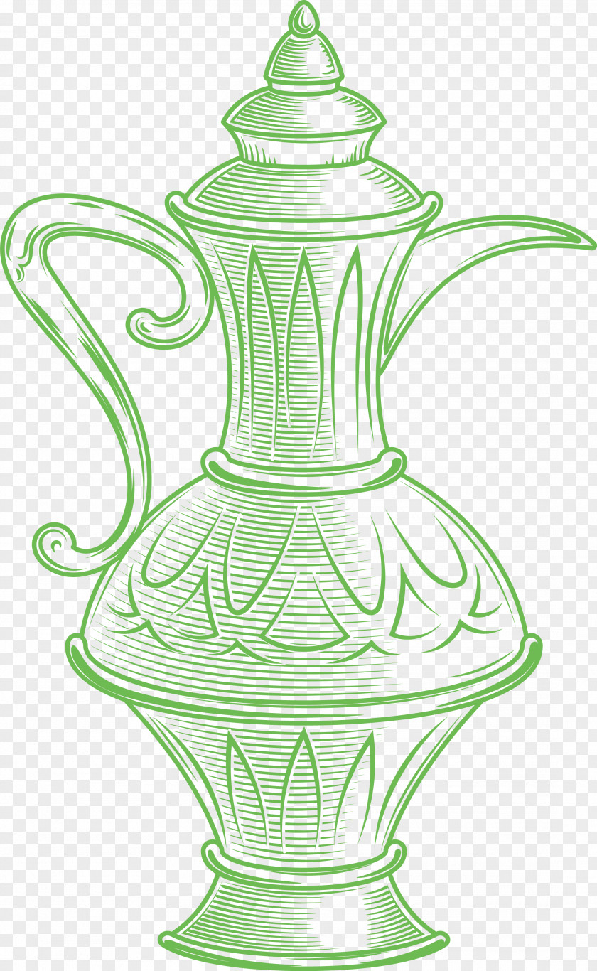 Green Vase Serveware PNG