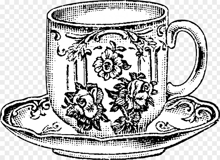 High Tea Teacup Drawing Saucer Teapot PNG
