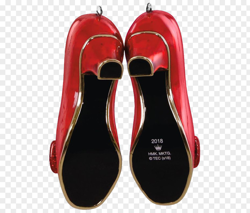 Ruby Slipper Slippers Shoe Sandal Christmas Ornament PNG