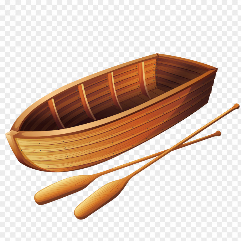 Vector A Leaf Boat WoodenBoat Clip Art PNG