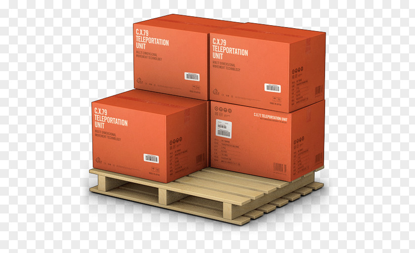 Box Pallet Cargo Intermodal Container Shipping PNG