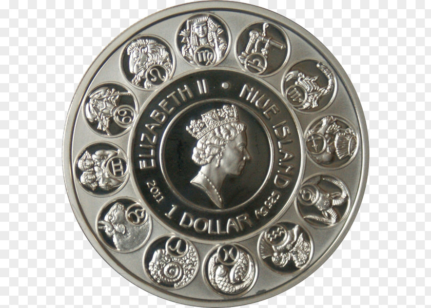 Cancer Astrology Silver Coin Zodiac Niue PNG