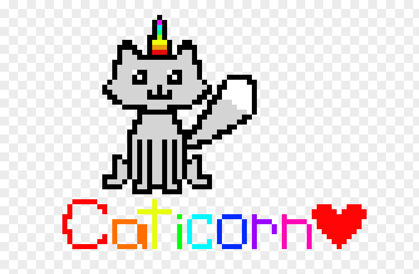 Caticorn Pixel Art Image PNG