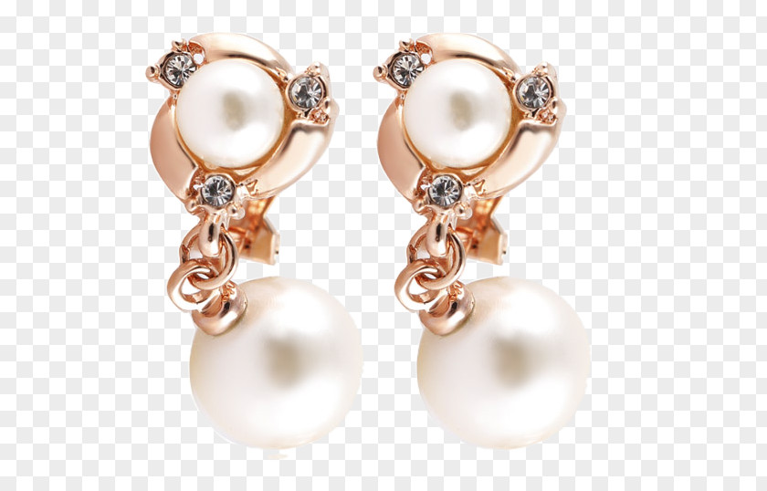 Exquisite Fashion Wild Imitation Pearl Ear Clips Earring PNG