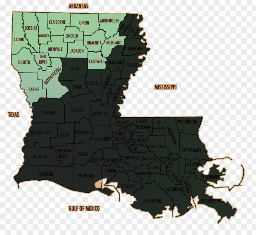 Map Louisiana World Plat PNG