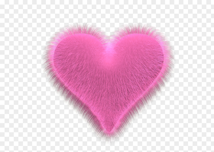 Pink Fluffy Heart Fur PNG