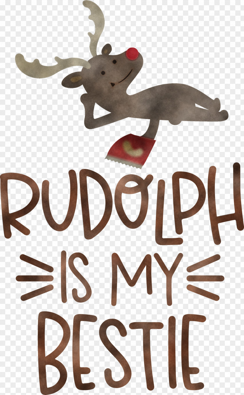 Rudolph Is My Bestie Deer PNG