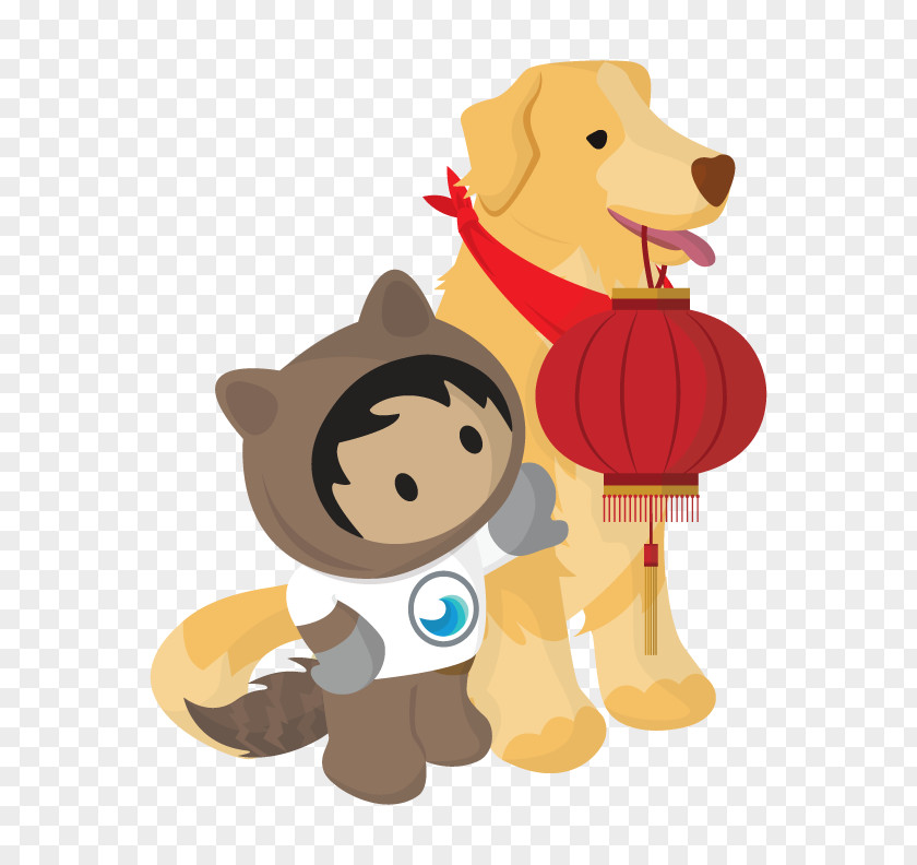 Salesforce Sign Puppy Salesforce.com Dog San Francisco Mascot PNG