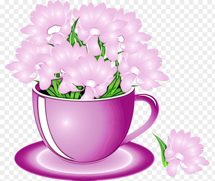 Teacup Cut Flowers Lavender PNG