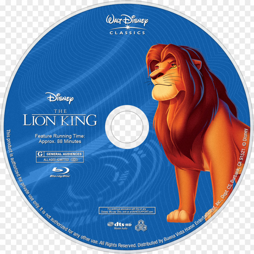 The Lion King Blu-ray Disc DVD Compact Walt Disney Platinum And Diamond Editions PNG
