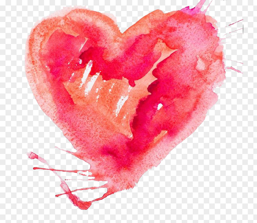 Small Fresh Creative Heart-shaped Hand-painted Watercolor PNG fresh creative heart-shaped hand-painted watercolor clipart PNG