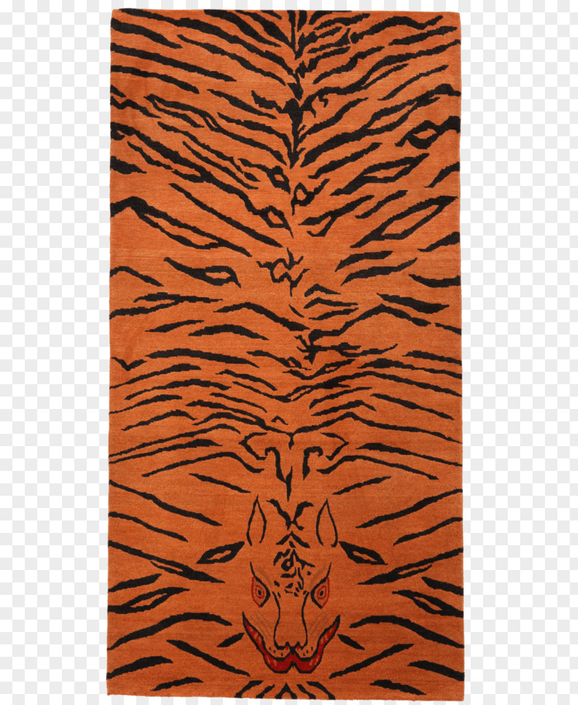 Tiger Carpet Tibetan Rug Wool Pile PNG