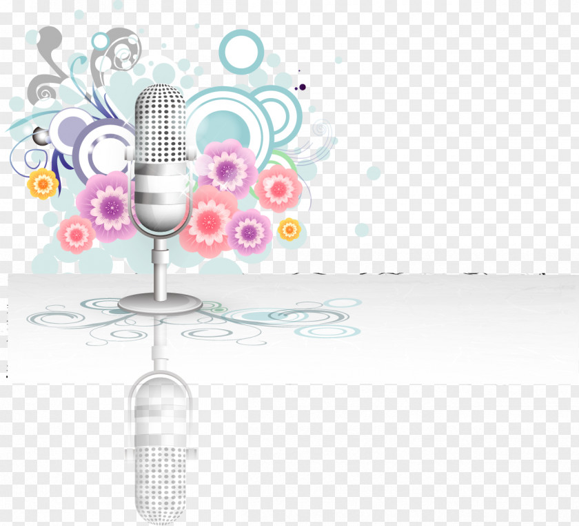Fashion Microphone Graphic Design PNG