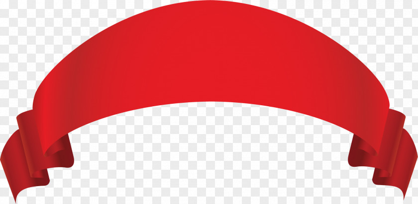 Hand Painted Red Ribbon Scroll Cap Hat Personal Protective Equipment PNG