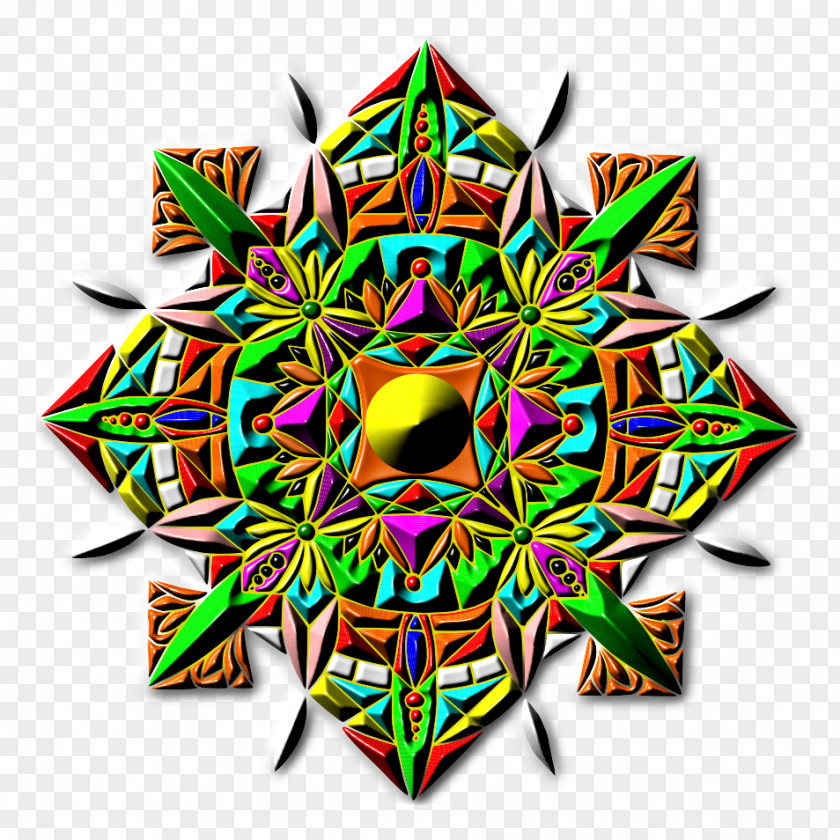 Indian Mandala Symmetry Pattern Kaleidoscope Graphics Illustration PNG