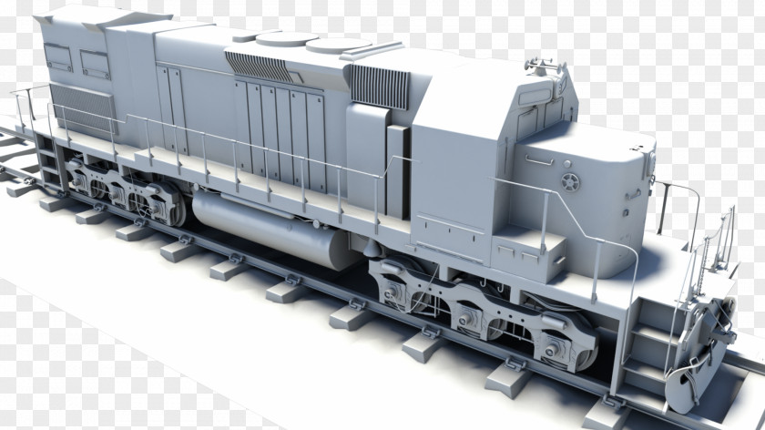 Locomotive Installation Steam Train Diesel Autodesk Maya PNG