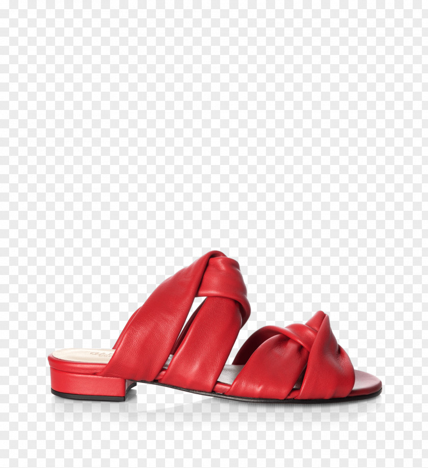Red Twist Sandal High-heeled Shoe Ballet Flat Leather PNG
