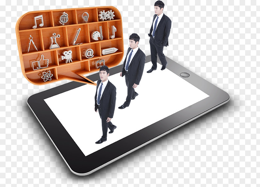 Tablet With Business Man IPad Graphic Design Computer PNG
