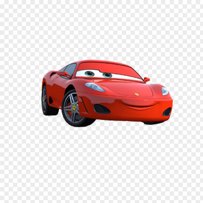 Big Red Sports Car Cartoon Man Cars Ferrari F430 Michael Schumacher PNG