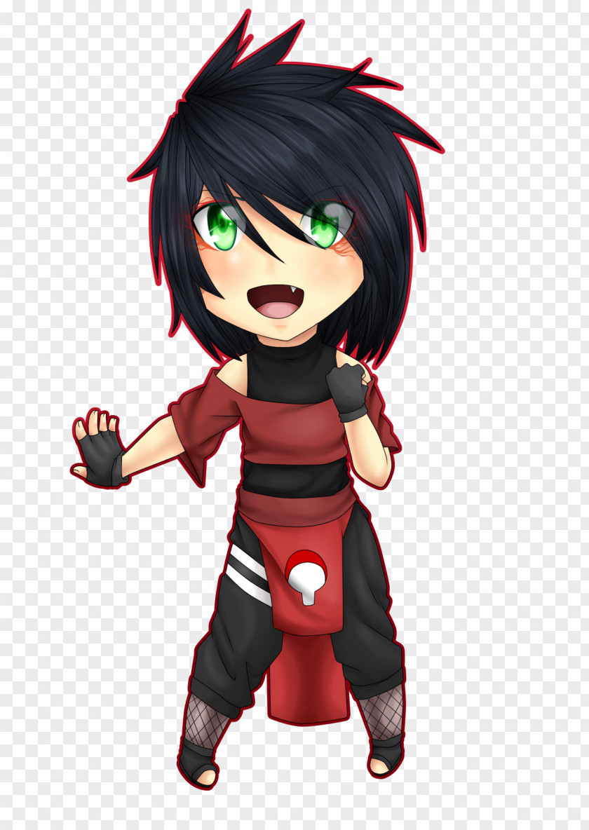 Clan Uchiha Naruto Black Hair Character Figurine PNG