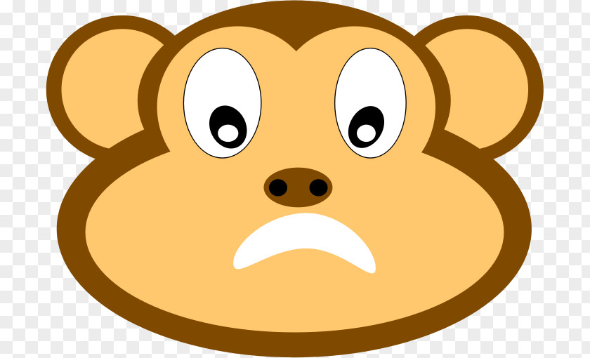 Monkey Clipart Snout Whiskers Nose Mammal Cartoon PNG