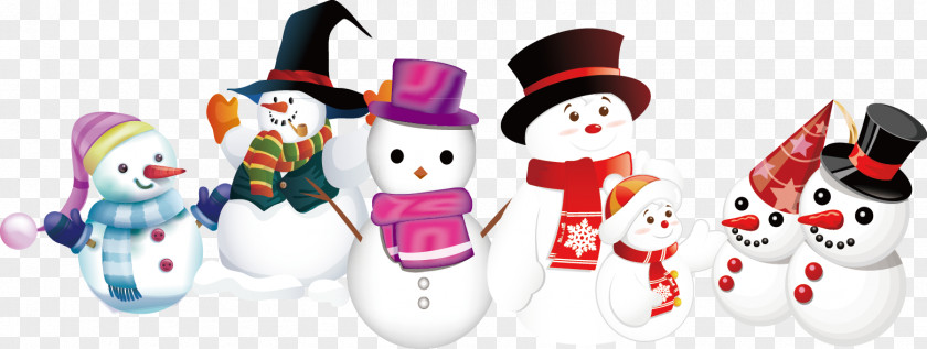 Winter Snowman Art Illustration PNG