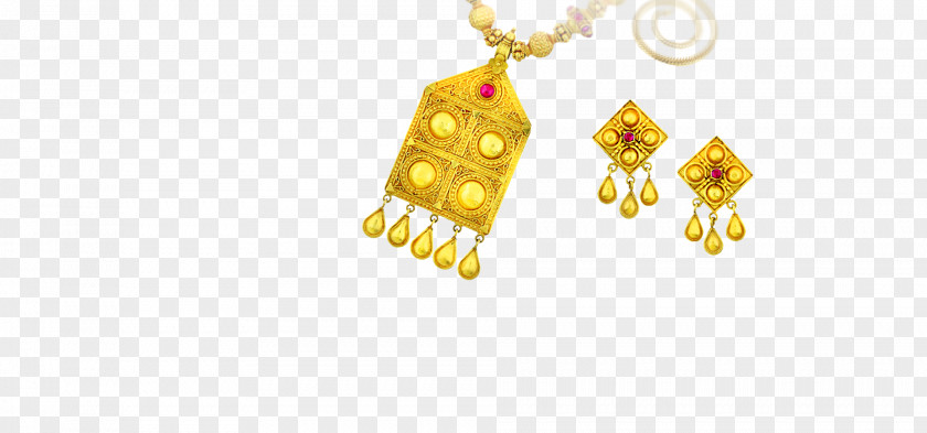 Gold Earring Charms & Pendants Body Jewellery PNG