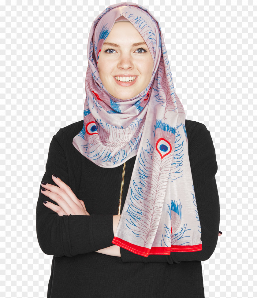 Hijab Designer Shawl Art PNG