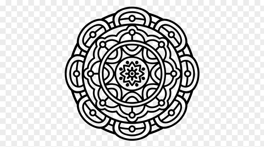 Mandala Lotus Halal Coloring Book Drawing PNG