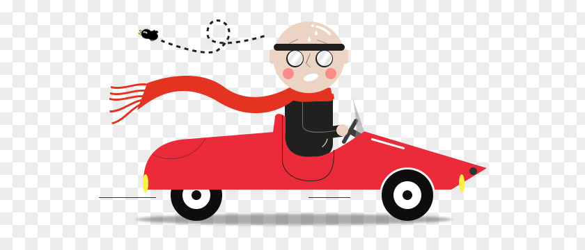 Driving The Old Man Car Clip Art PNG