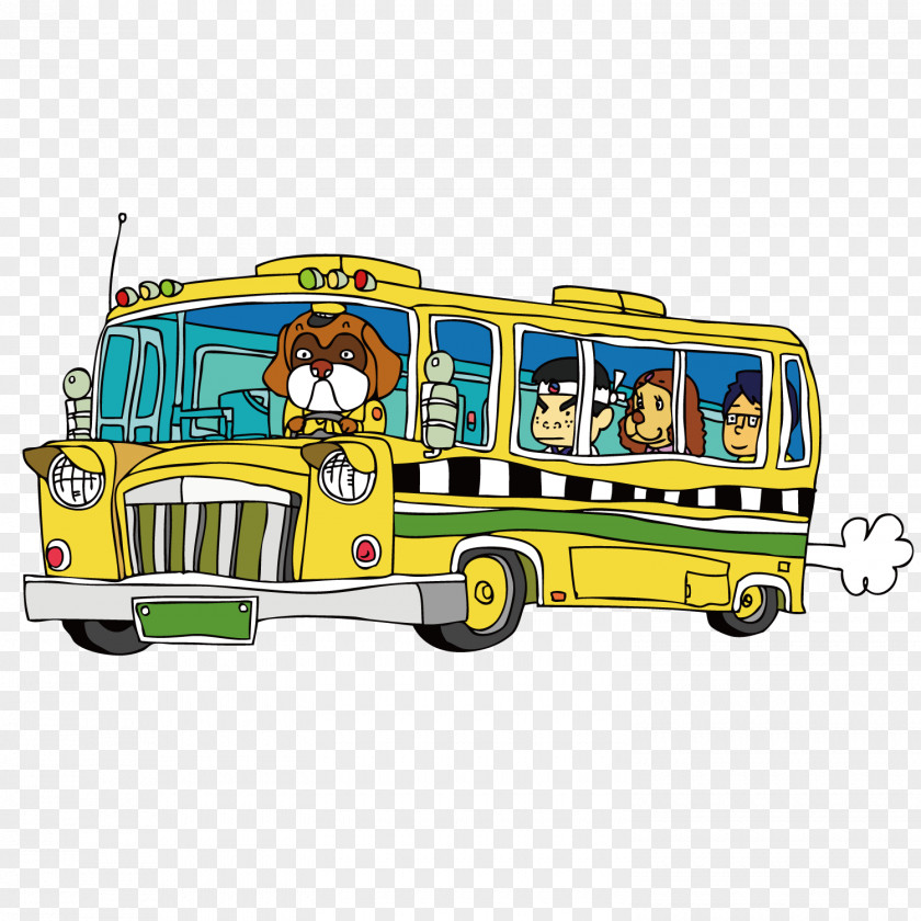 Fine Bus Public Transport Illustration PNG
