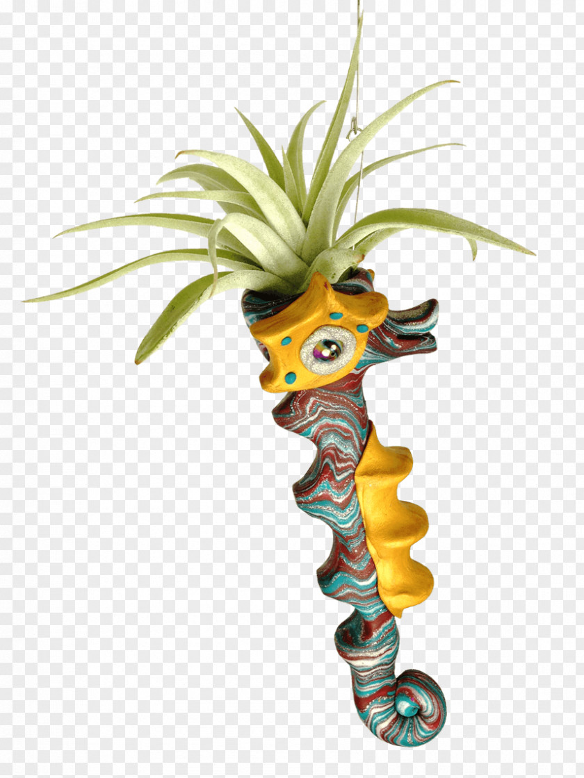 Pineapple Seahorse Tillandsia Flowerpot Plant Stem PNG