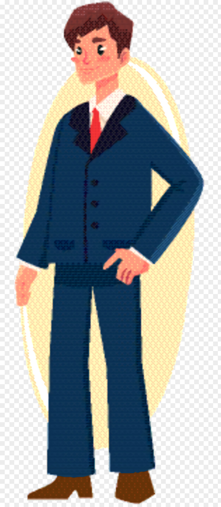 Suit Electric Blue Boy Cartoon PNG