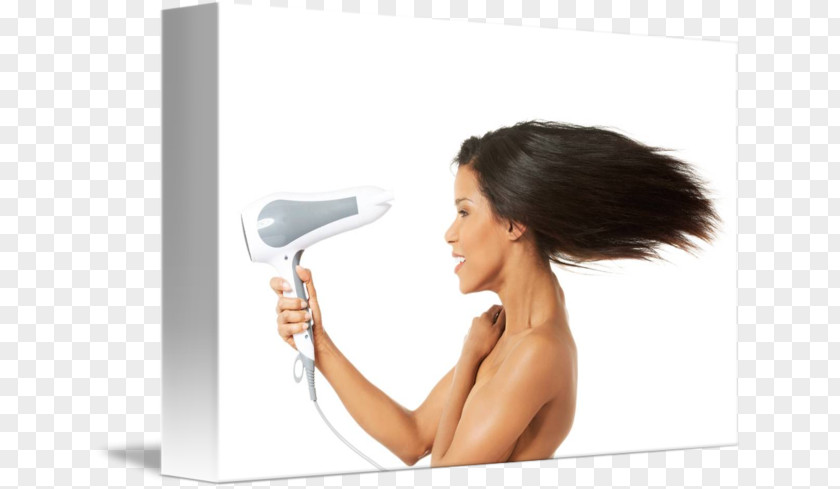 Woman Hair Dryer Shoulder Mirror PNG