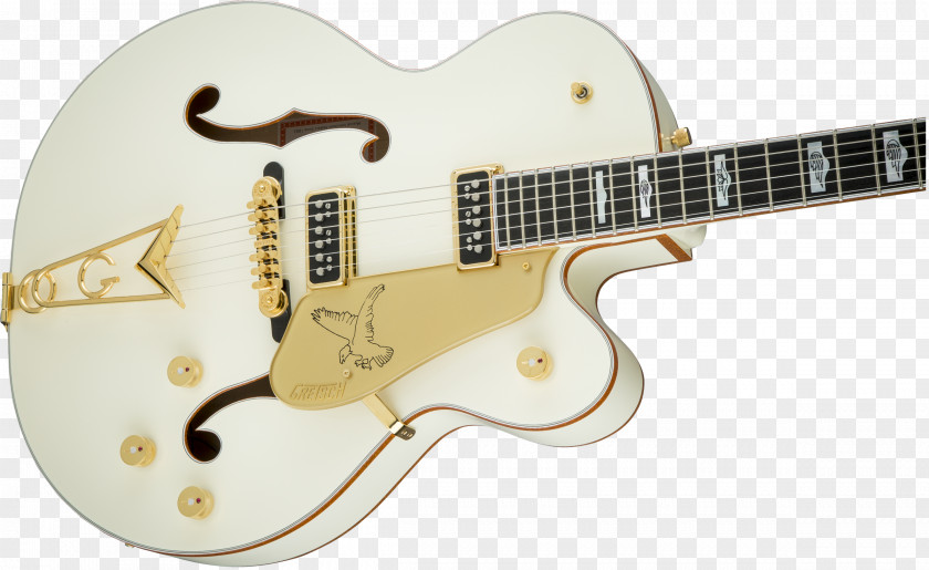 Electric Guitar Acoustic Gretsch White Falcon G6136T Electromatic PNG