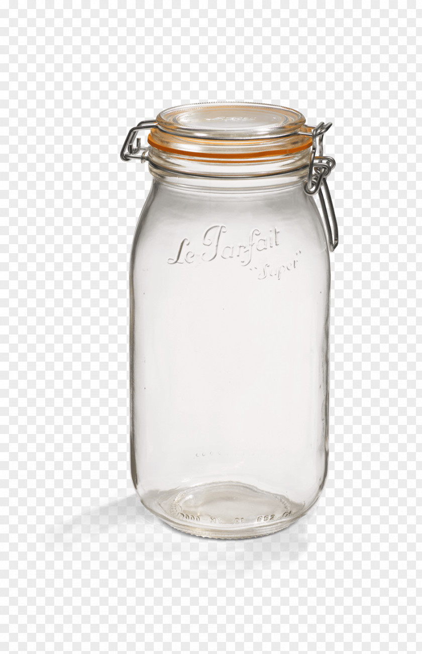 Glass Mason Jar Le Parfait Lid PNG
