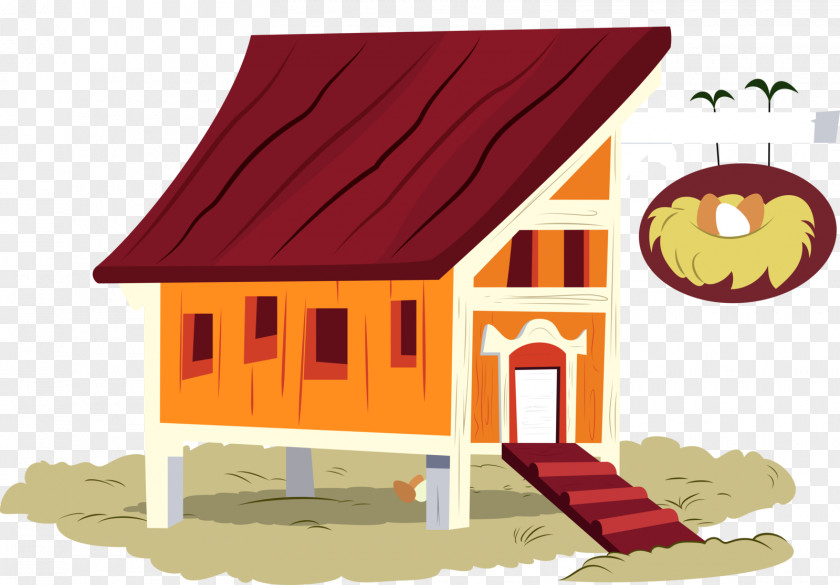 Hen Chicken Coop Building House Clip Art PNG